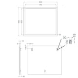 Badrumsspegel 80x68 cm Tenfors Allmoge Vit Matt