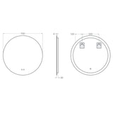 Badrumsspegel Rund Imfri LED 70 cm Tenfors Verona
