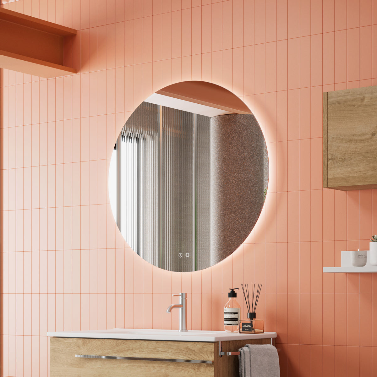 Badrumsspegel Rund Imfri LED 80 cm Tenfors Verona