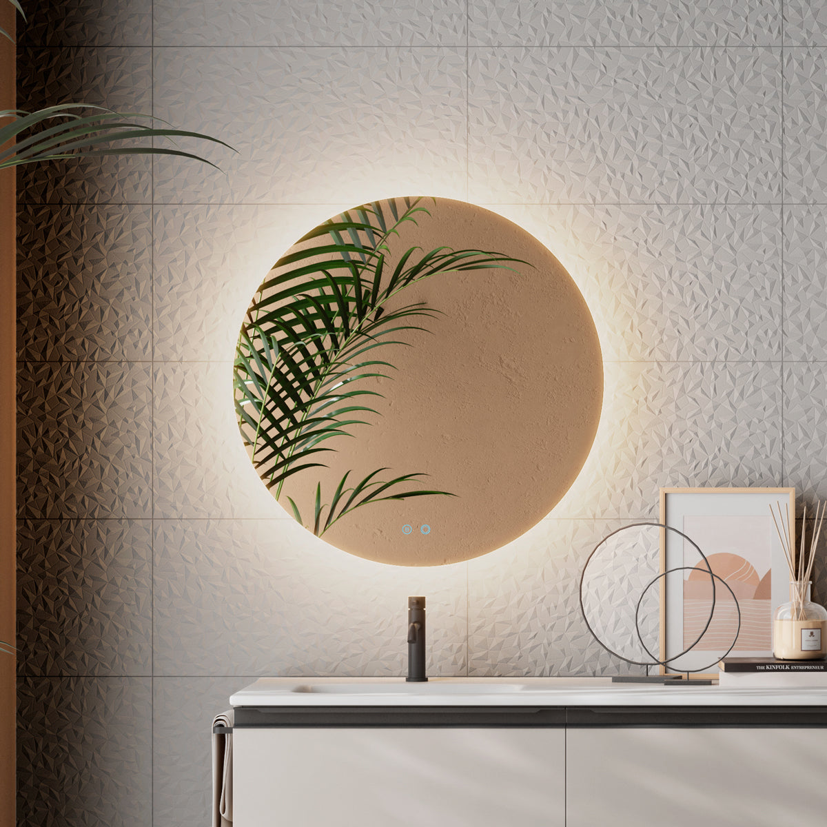 Badrumsspegel Rund Imfri LED 80 cm Tenfors Verona