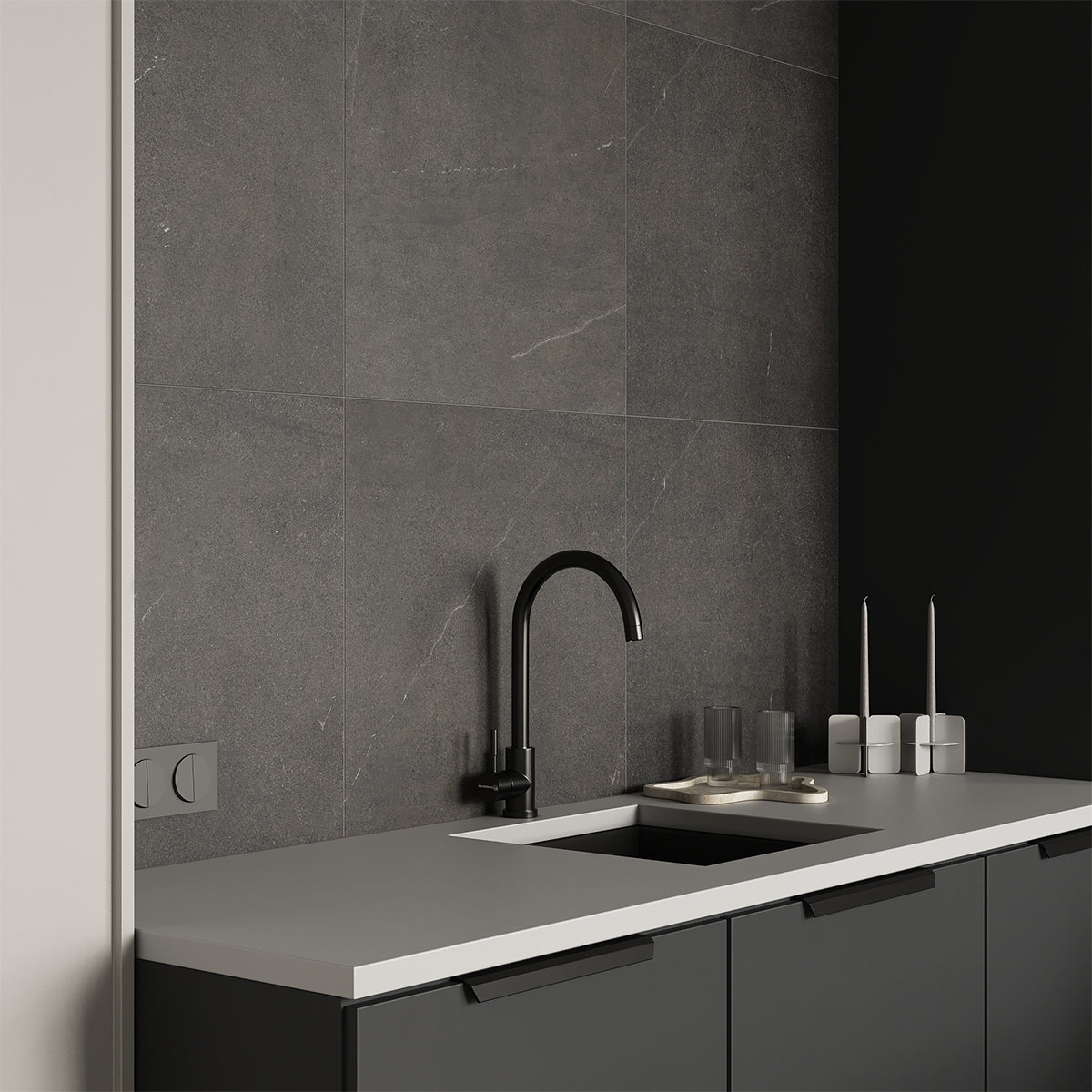 Klinker Bellevue Graphite Marmor Matt 60x60