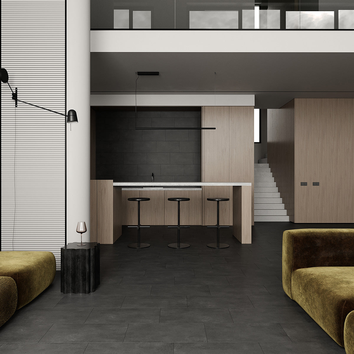 Klinker Concrete Graphite Matt 30x60