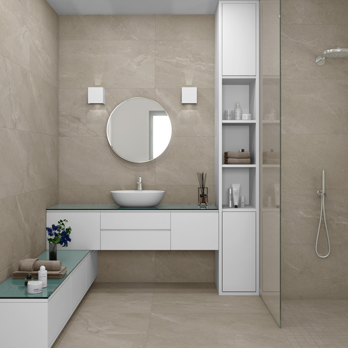 Klinker Ölandskalksten Varm Beige Marmor Matt 60x60
