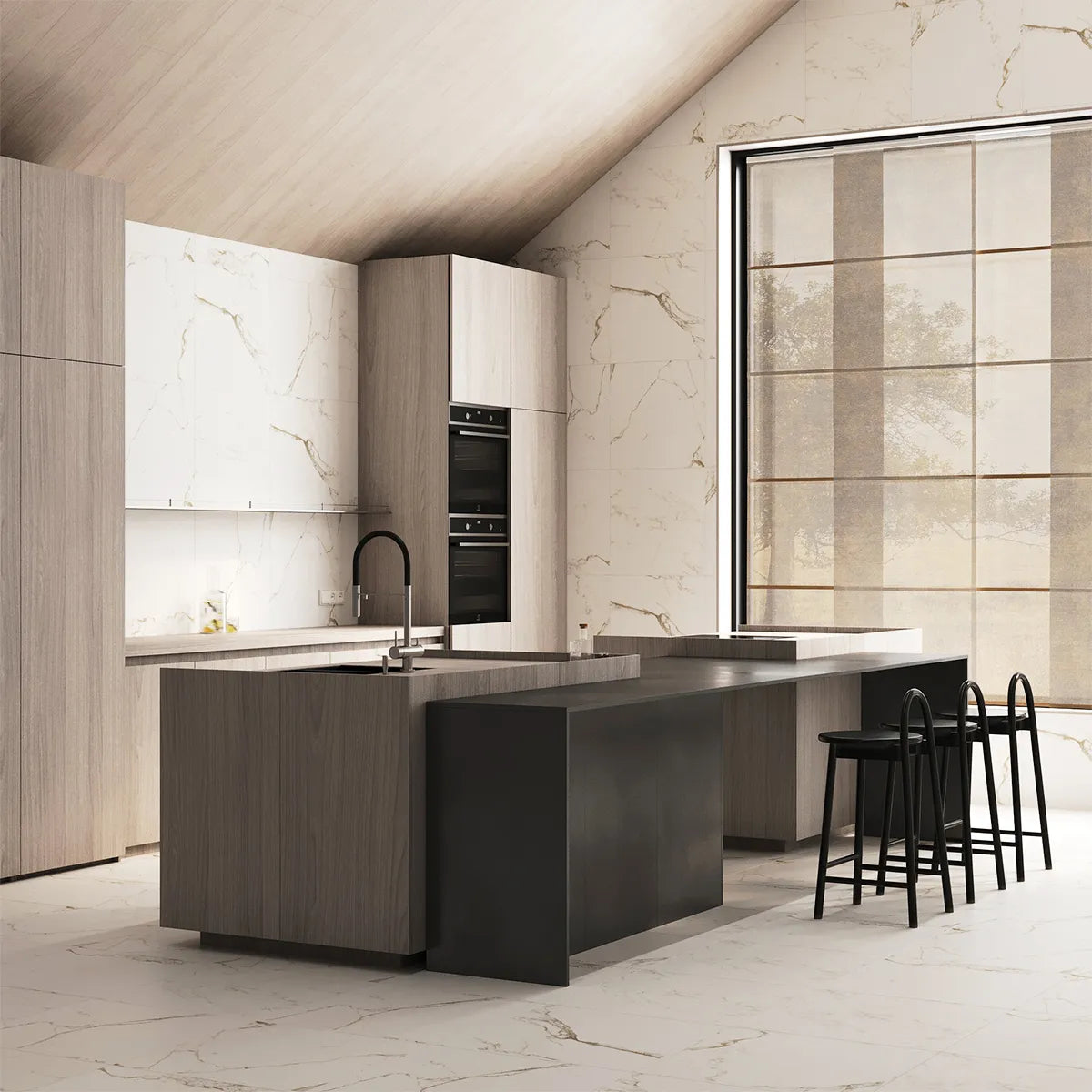 Klinker Carrara Gold Marmor Matt 60x60