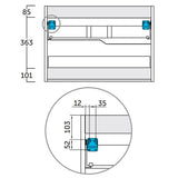 Kommod 80 cm Tenfors Bambu Vit Matt