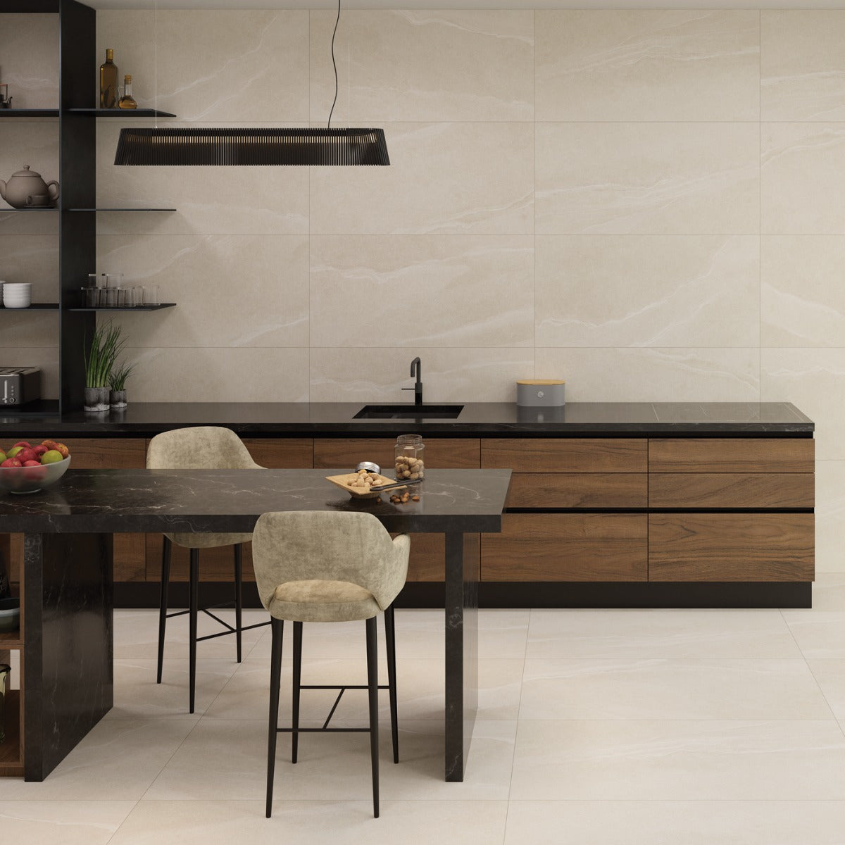 Klinker Austral Ivory Marmor Matt 75x75