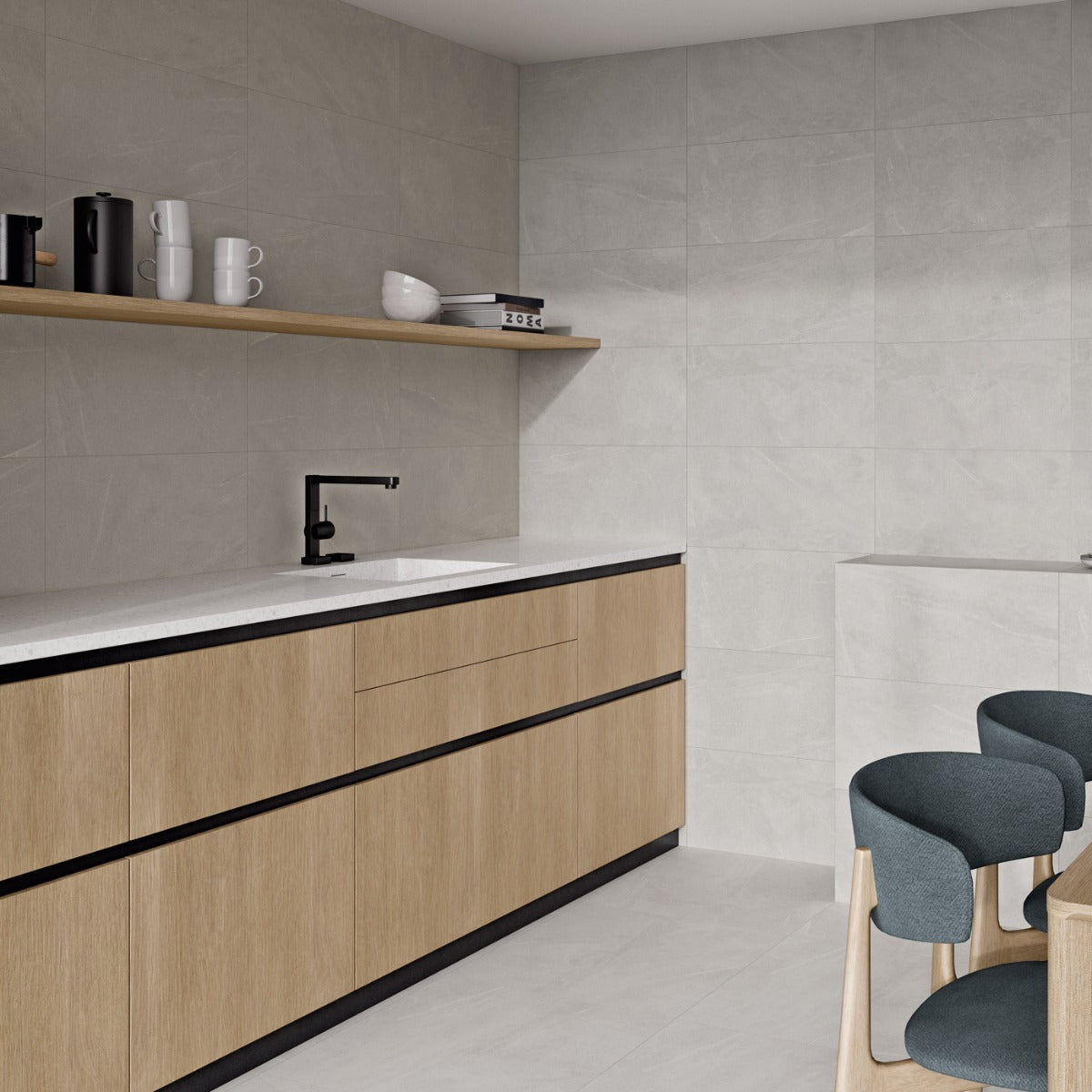 Klinker Bellevue White Marmor Matt 75x75