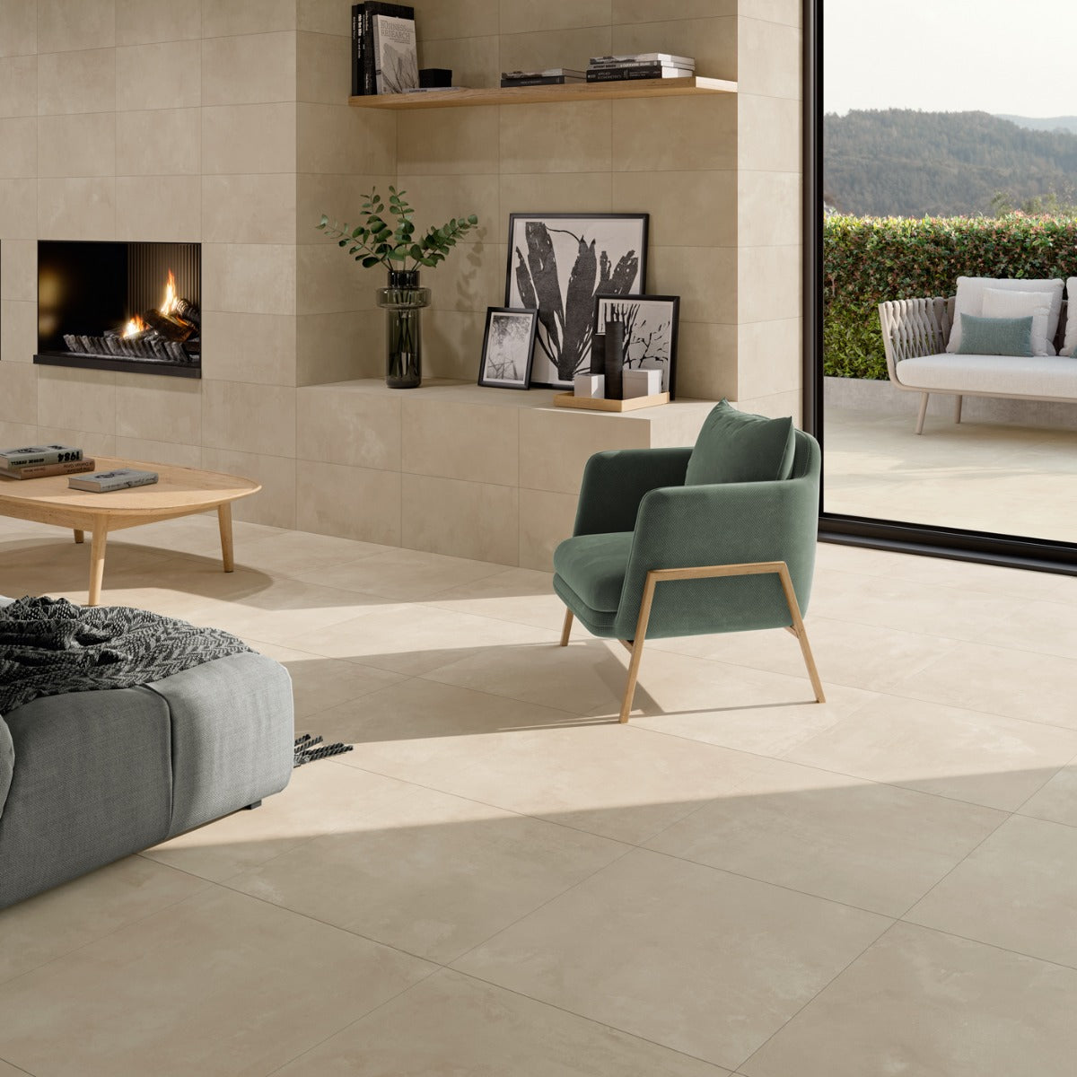 Klinker Elementi Beige Matt 75x75